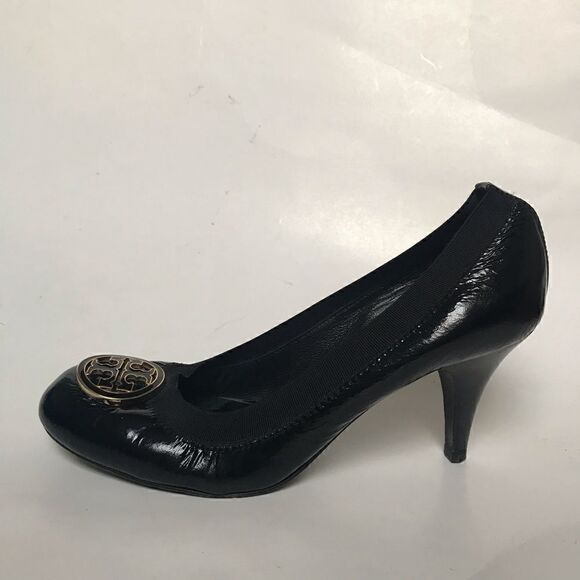 Tory Burch black leather Caroline heels - Picture 3 of 14